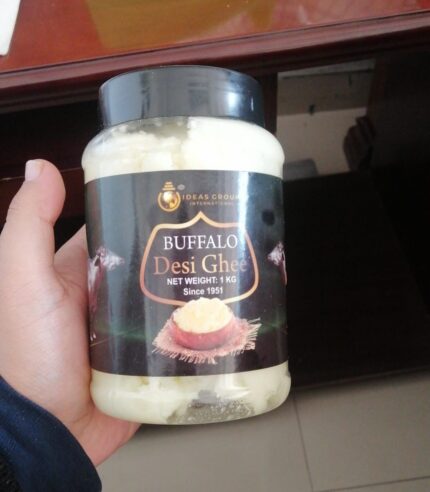 Barkat Buffalo Desi Ghee – Premium Traditional Pure Ghee for Cooking, Frying & Sweets | Rich Aroma Natural Taste Airtight Jar - 1000Gram