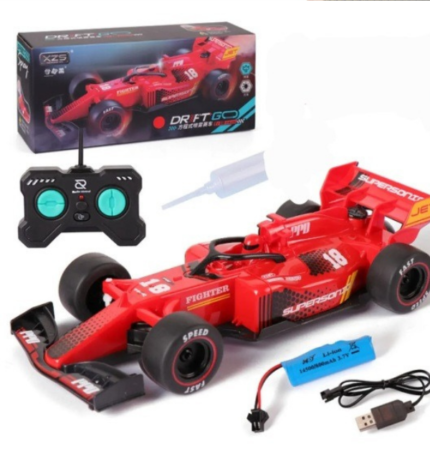 F1 Equation High-Speed RC Racing Car with Mist Spray Exhaust and LED Lights