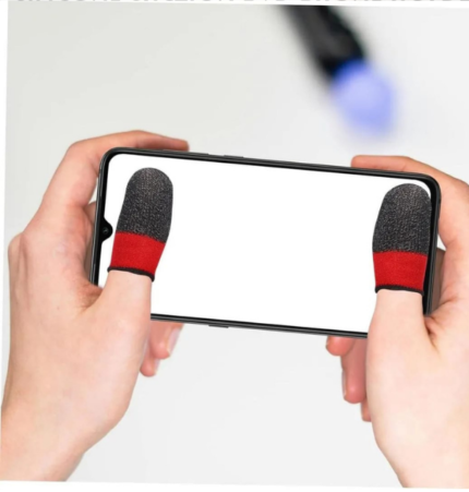 Double Color Gaming Thumb Sleeves Pair – Anti-Sweat Touch Control Finger Gloves for Mobile Gamers