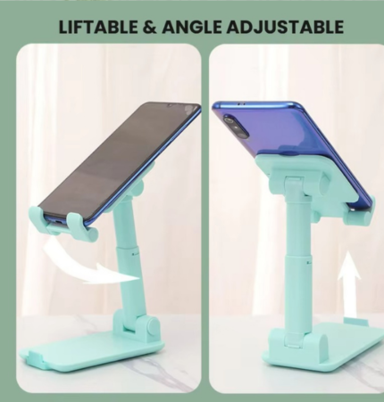 Adjustable Desktop Phone Holder Stand – Universal Mobile Stand with Angle & Height Adjustment | Foldable Anti-Slip Cell Phone Holder for All Smartphones