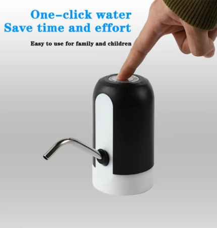 USB Rechargeable Automatic Water Bottle Pump – Electric Drinking Water Dispenser with One-Touch Switch for Gallon Bottles