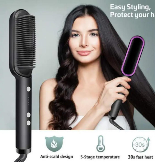 909 Hair Straightener Brush Electric Hair Comb